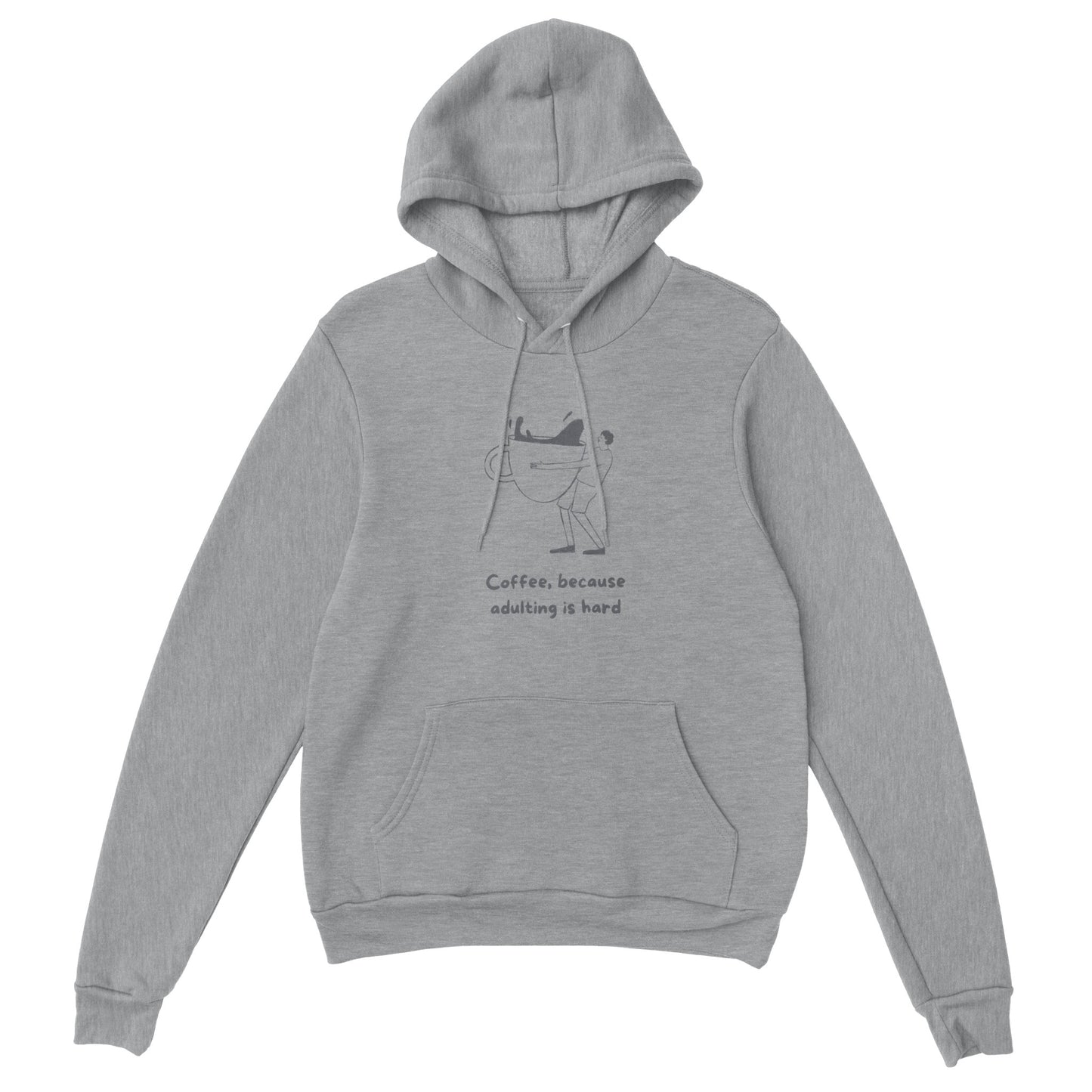 Premium Unisex "Coffee and Adulting" Pullover Hoodie